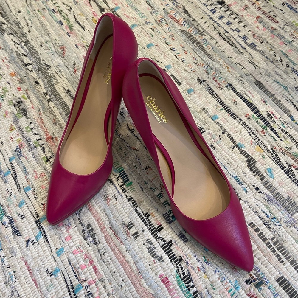 Charles By Charles David, magenta heels, pointy toe, 8.5
